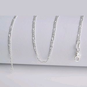 925 Sterling Silver 24" Figaro Chain Necklace
